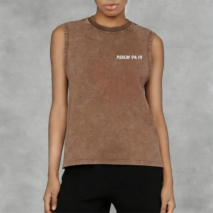 Christianartworkshop Smile You're Loved By God Unisex Washed Tank Top - image 18