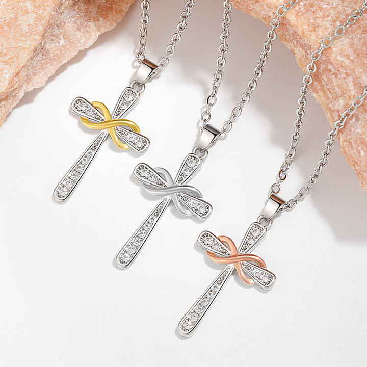 Christianartworkshop Infinity Cross Zircon Necklace: A Symbol of Christ’s Everlasting Love - image 2