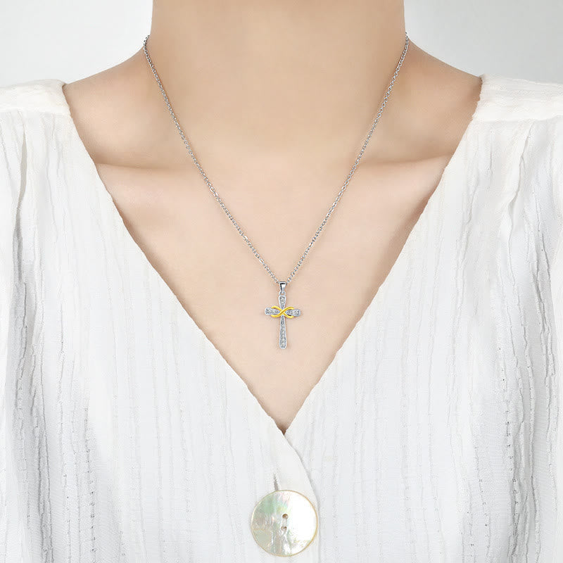 Christianartworkshop Infinity Cross Zircon Necklace: A Symbol of Christ’s Everlasting Love - image 8