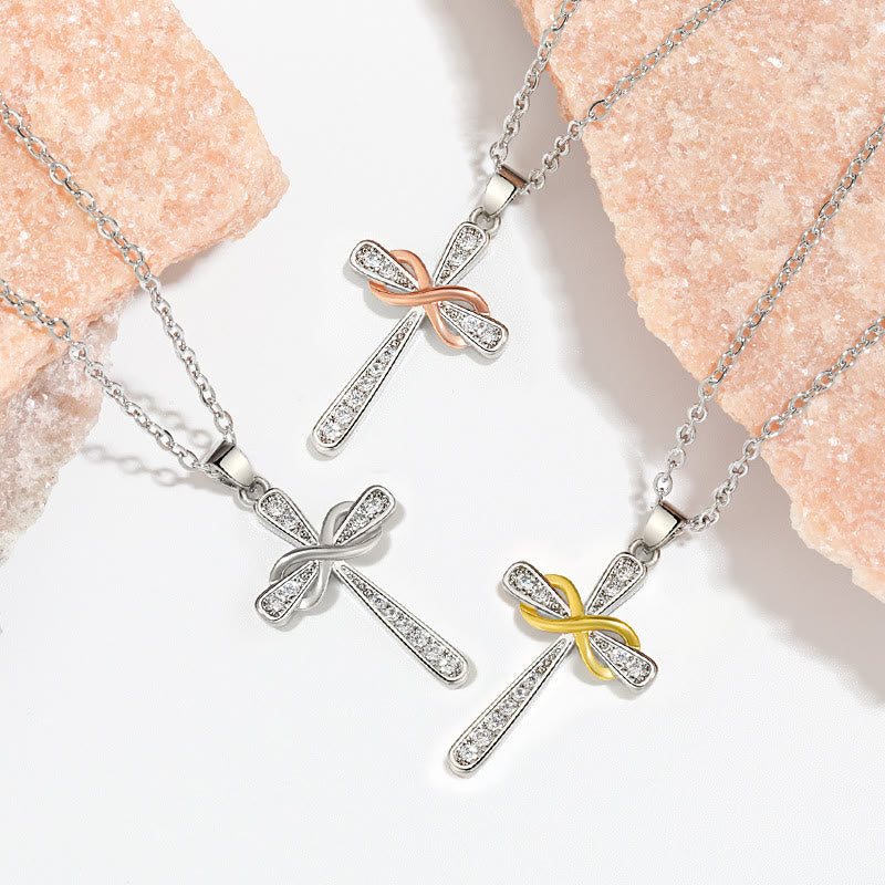 Christianartworkshop Infinity Cross Zircon Necklace: A Symbol of Christ’s Everlasting Love - image 1