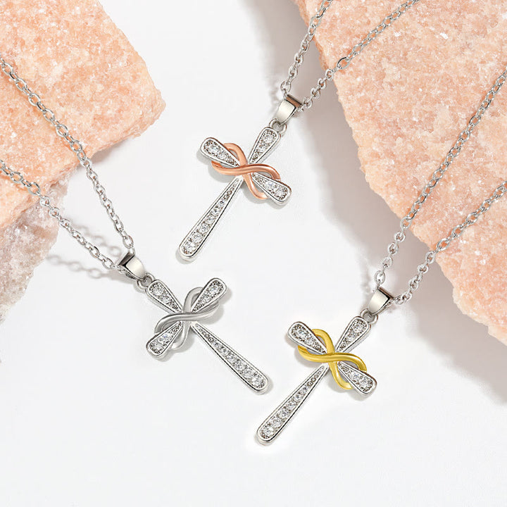 Christianartworkshop Infinity Cross Zircon Necklace: A Symbol of Christ’s Everlasting Love - image 1