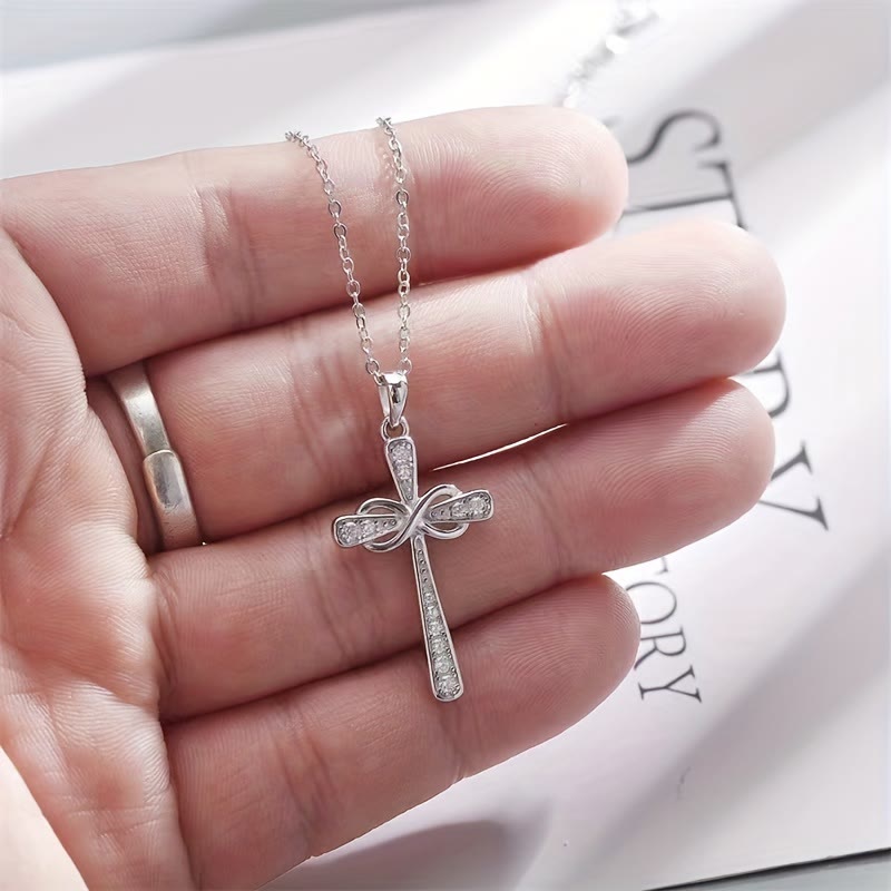 Christianartworkshop Infinity Cross Zircon Necklace: A Symbol of Christ’s Everlasting Love - image 5