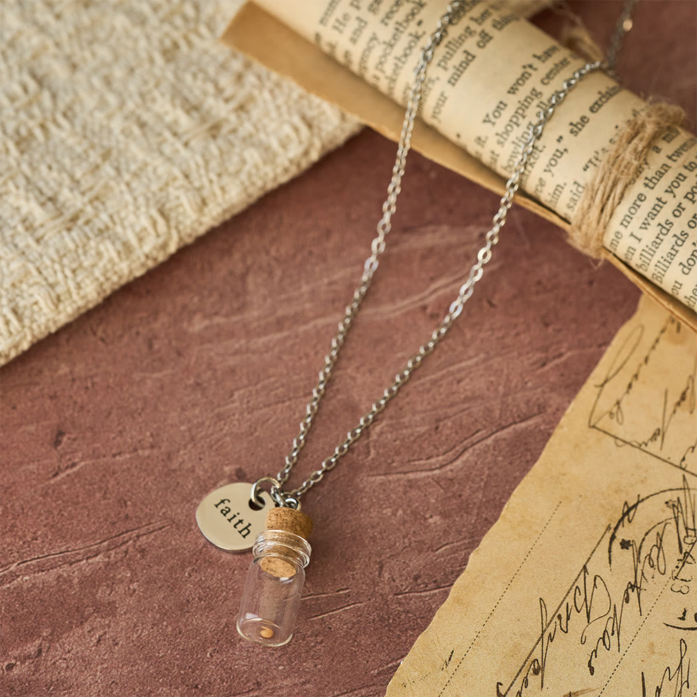FREE Today: Mustard Seed Bottle Faith Tag Necklace: A Symbol of Small Faith & Great Power - image 2