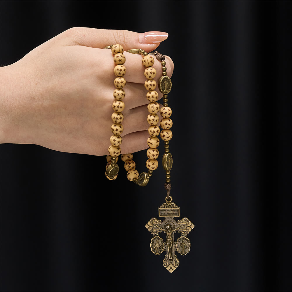 Christianartworkshop Divine Guidance Star Rosary: Acrylic Beads for Marian Devotion & Prayer - image 1