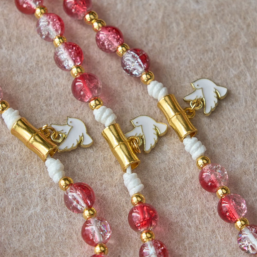 Christianartworkshop Red Glass Bead Holy Spirit Dove Our Lady Rosary: Embody Sacred Love and Vibrant Devotion - image 12