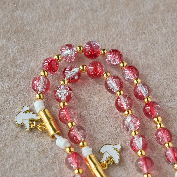 Christianartworkshop Red Glass Bead Holy Spirit Dove Our Lady Rosary: Embody Sacred Love and Vibrant Devotion - image 13