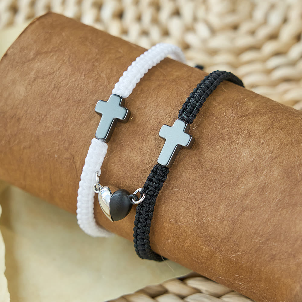 Christianartworkshop Magnetic Heart Cross Bracelet Set: A Symbol of Sacred Union and Enduring Love - image 7