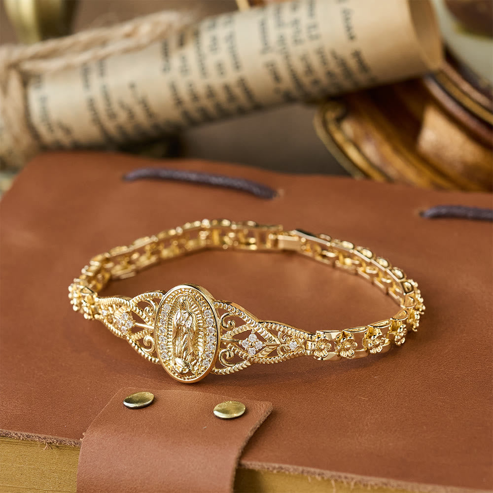 FREE Today: Golden Filigree Our Lady Bracelet Collection: A Symbol of Maternal Grace and Protection - Our Lady B - image 2