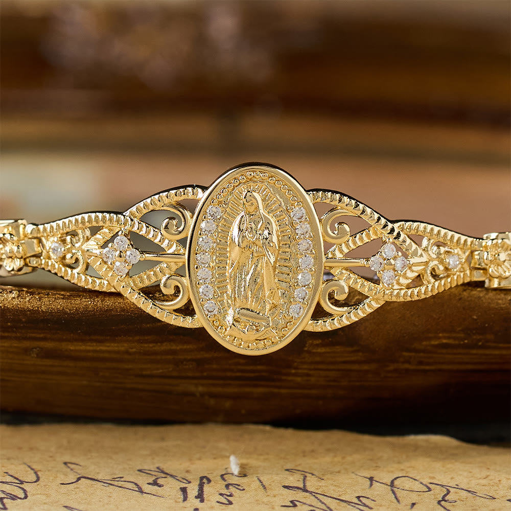 Christianartworkshop Golden Filigree Our Lady Bracelet Collection: A Symbol of Maternal Grace and Protection - image 3