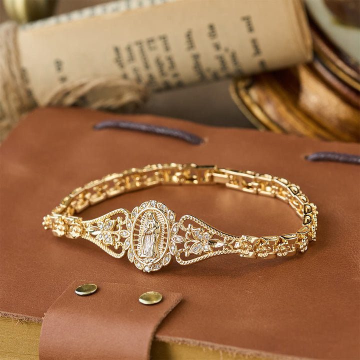 Christianartworkshop Golden Filigree Our Lady Bracelet Collection: A Symbol of Maternal Grace and Protection - Our Lady A - image 0