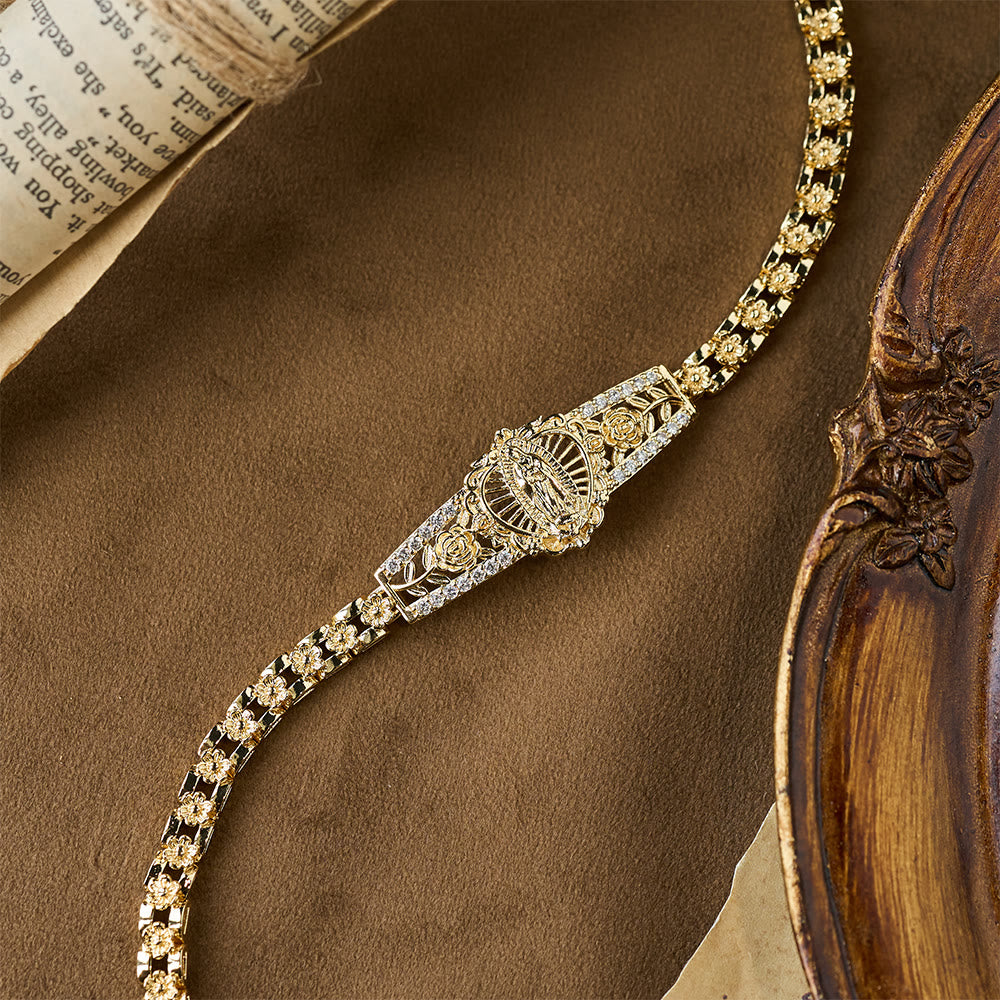 Christianartworkshop Golden Filigree Our Lady Bracelet Collection: A Symbol of Maternal Grace and Protection - image 5