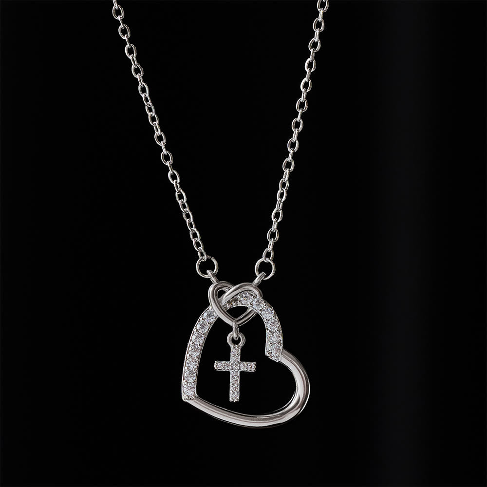 FREE Today: Intertwined Heart Cross Necklace with Card: Embody His Easter Joy & Grace - image 6