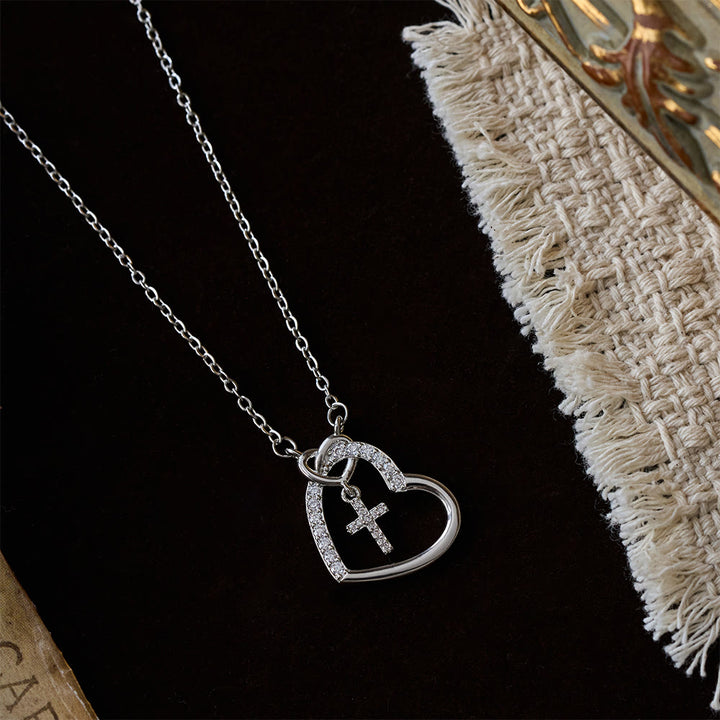 FREE Today: Intertwined Heart Cross Necklace with Card: Embody His Easter Joy & Grace - image 5