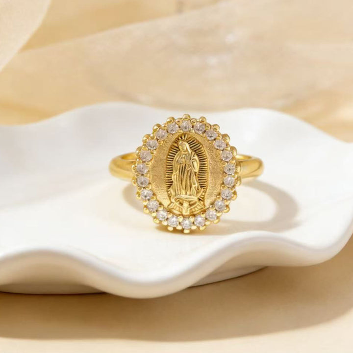 FREE Today: Heart/Moon/Oval Style Our Lady Ring: Sacred Devotion & Radiant Grace - Oval - image 6