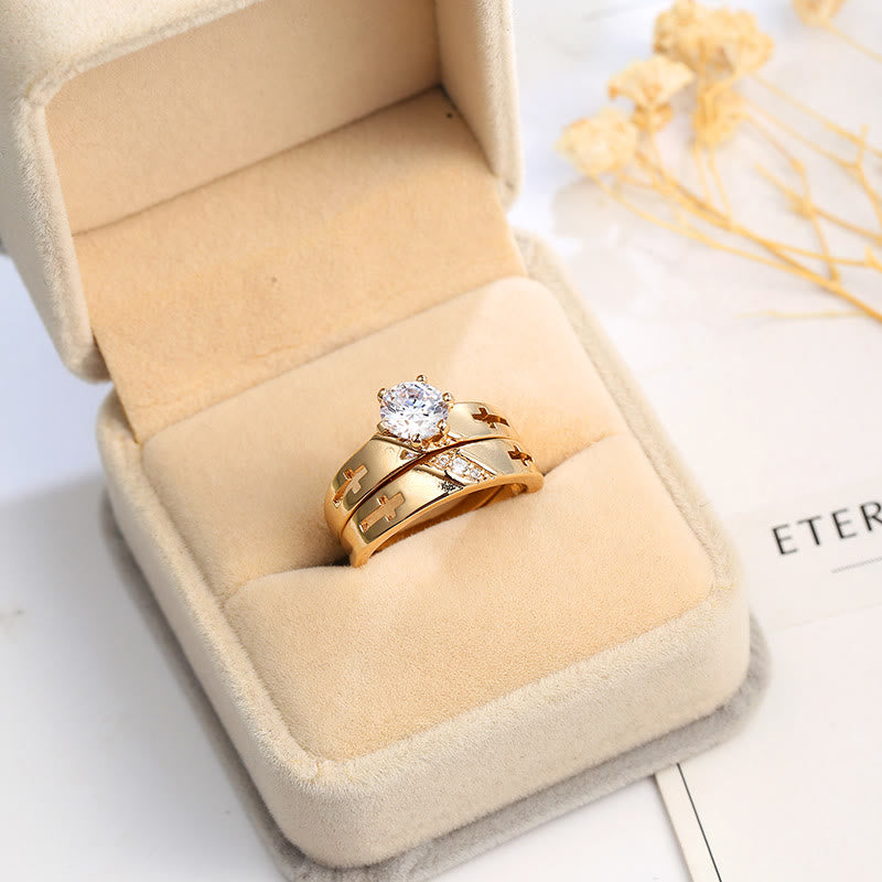 Christianartworkshop Stackable Cross Band Ring Set: Timeless Symbol of Faith & Eternal Light - image 6