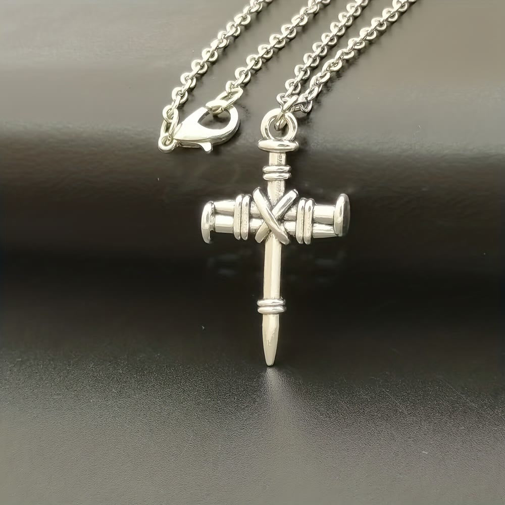 Christianartworkshop Nail Cross Link Necklace: A Symbol of Sacred Strength and Redemption - image 3