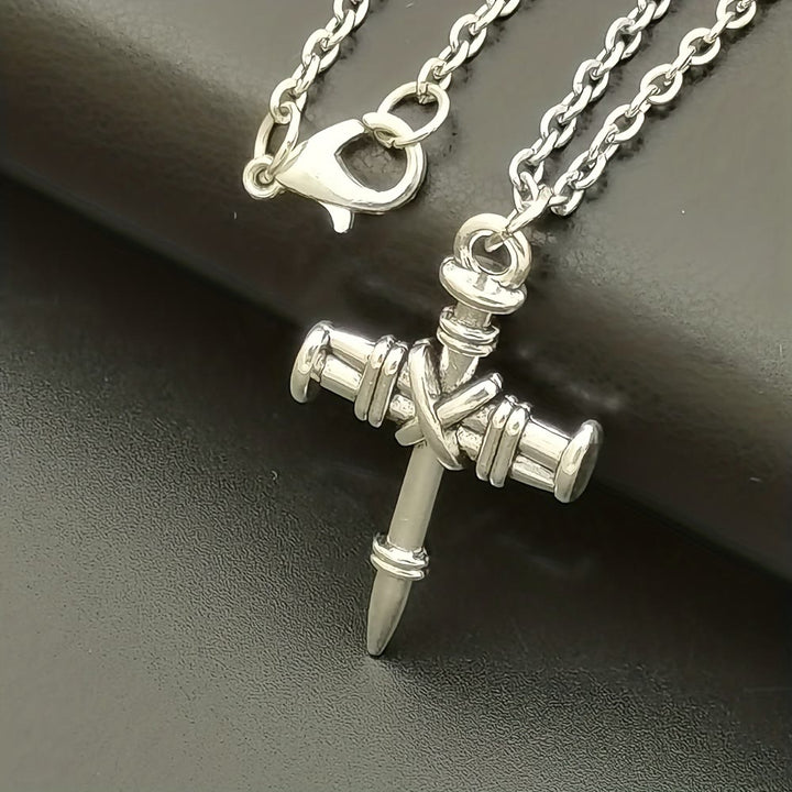 Christianartworkshop Nail Cross Link Necklace: A Symbol of Sacred Strength and Redemption - image 4