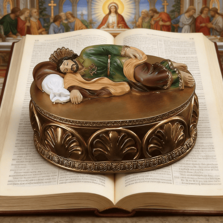 Christianartworkshop Ornate Reclining Jesus Resin Rosary Holder: Merging Artistry with Spiritual Comfort - image 5