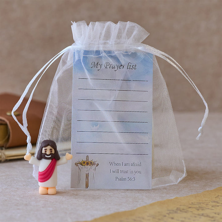 Christianartworkshop Mini Jesus Figurine With My Pray List Set: A Symbol of Gentle Faith in Every Hand - image 3