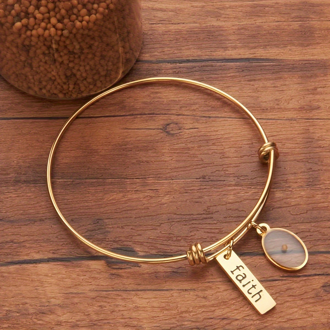 FREE Today: Mustard Seed Faith Charm Bangle: Carry Faith Close to Heart - Mustard Seed - image 0