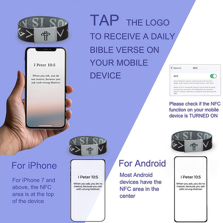 Christianartworkshop 2-Style NFC Faith Wristband: A Symbol of Divine Guidance in Every Touch - image 10