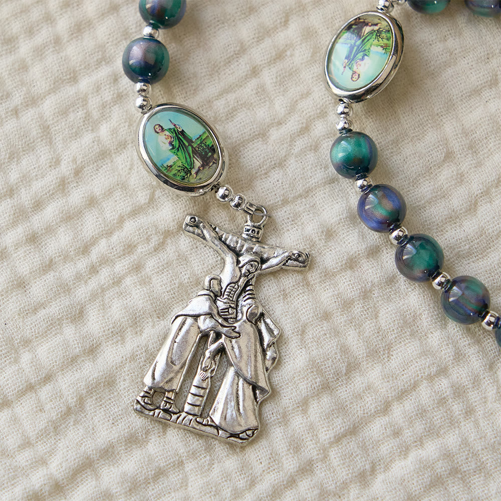Christianartworkshop Divine Mercy Beaded Rosary with Crucifix Pendant: A Vessel of Merciful Grace in Every Prayer - image 6