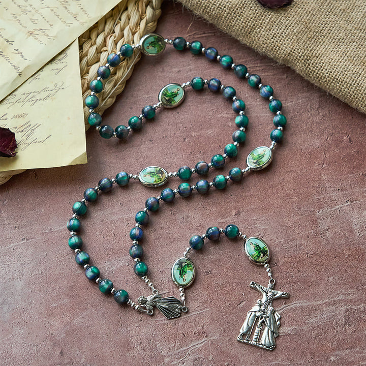 Christianartworkshop Divine Mercy Beaded Rosary with Crucifix Pendant: A Vessel of Merciful Grace in Every Prayer - image 2