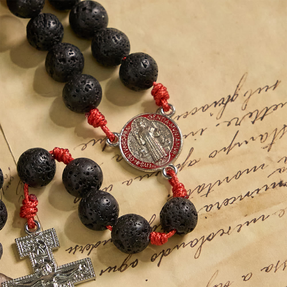 Christianartworkshop Byzantine Volcanic Stone Rosary: A Symbol of Steadfast Faith in Every Prayer - image 6