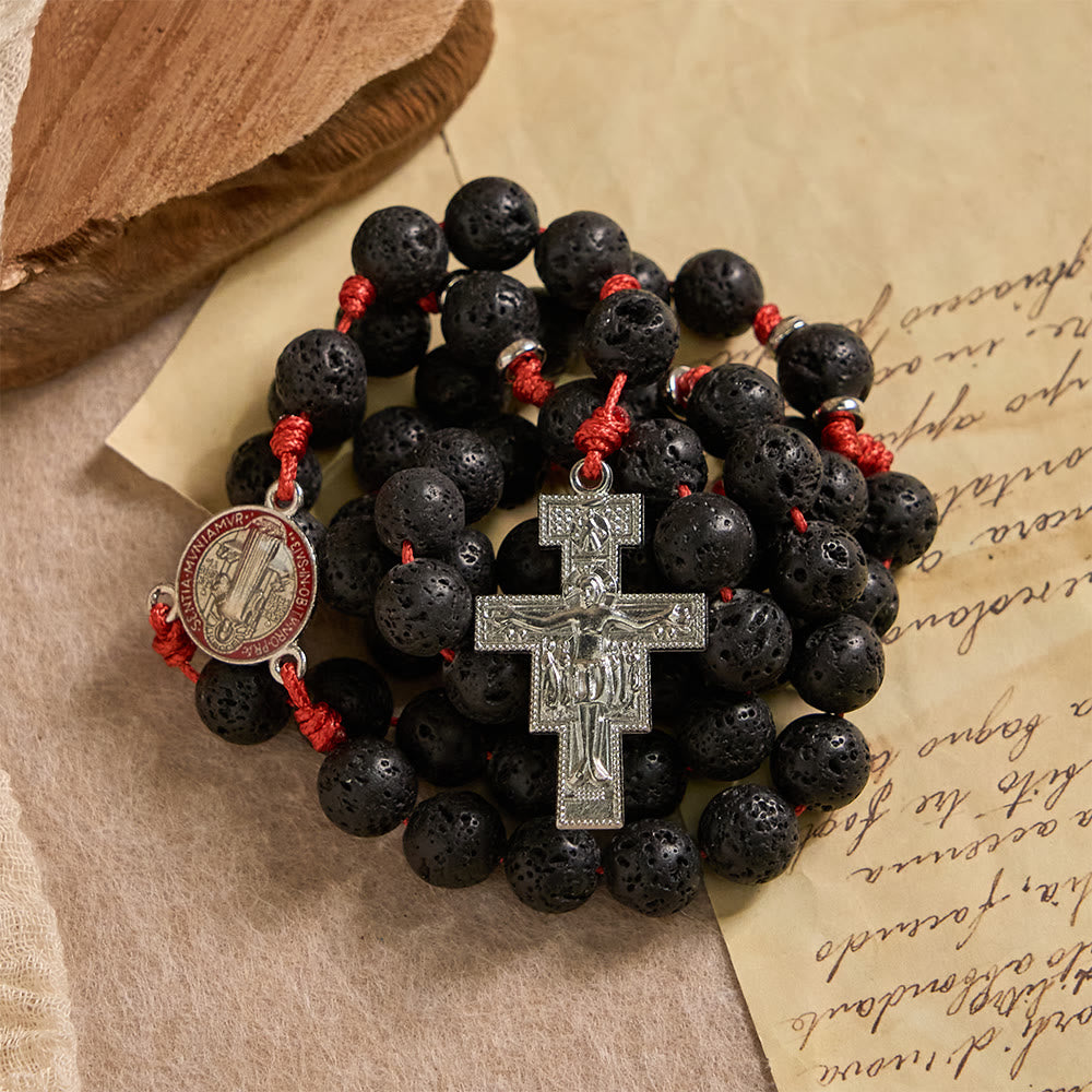 Christianartworkshop Byzantine Volcanic Stone Rosary: A Symbol of Steadfast Faith in Every Prayer - image 4