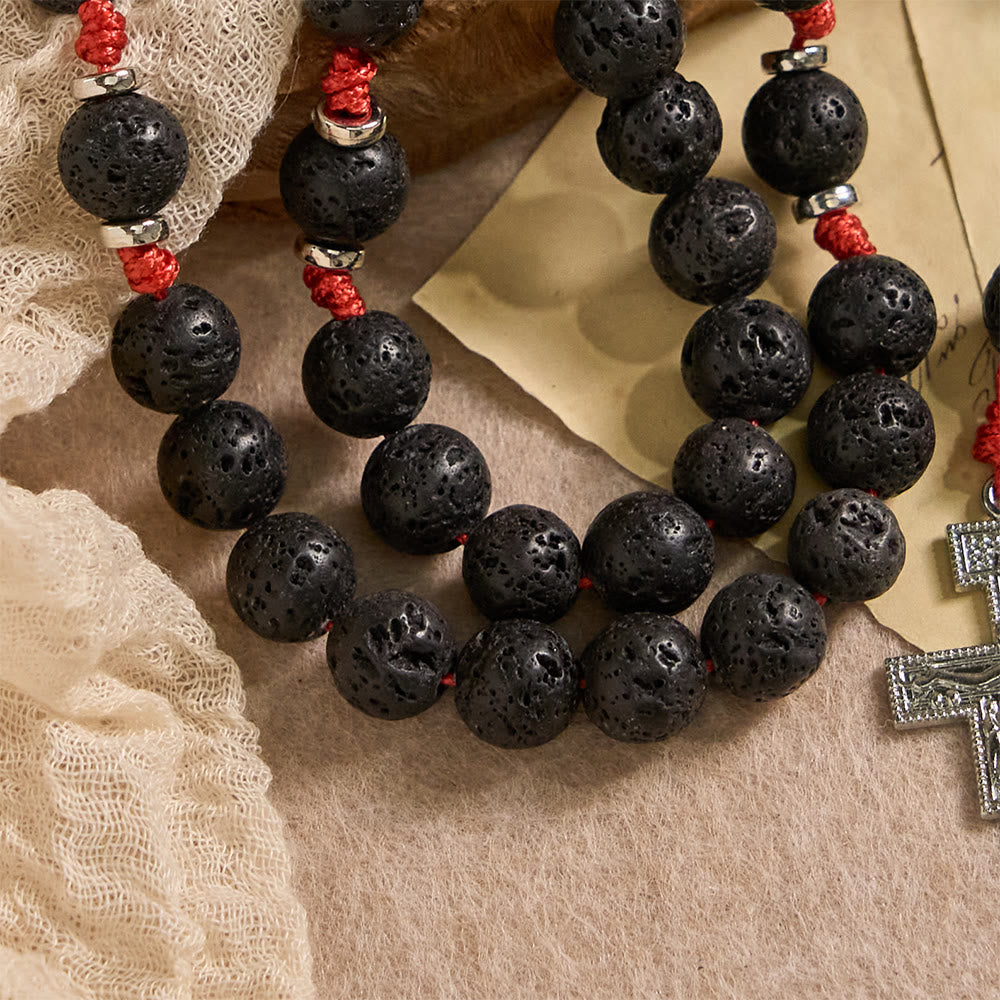 Christianartworkshop Byzantine Volcanic Stone Rosary: A Symbol of Steadfast Faith in Every Prayer - image 5