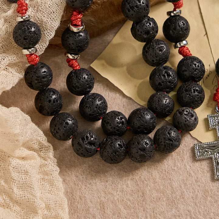 Christianartworkshop Byzantine Volcanic Stone Rosary: A Symbol of Steadfast Faith in Every Prayer - image 5