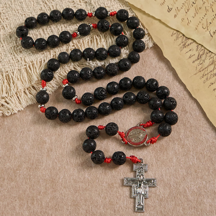 Christianartworkshop Byzantine Volcanic Stone Rosary: A Symbol of Steadfast Faith in Every Prayer - image 2