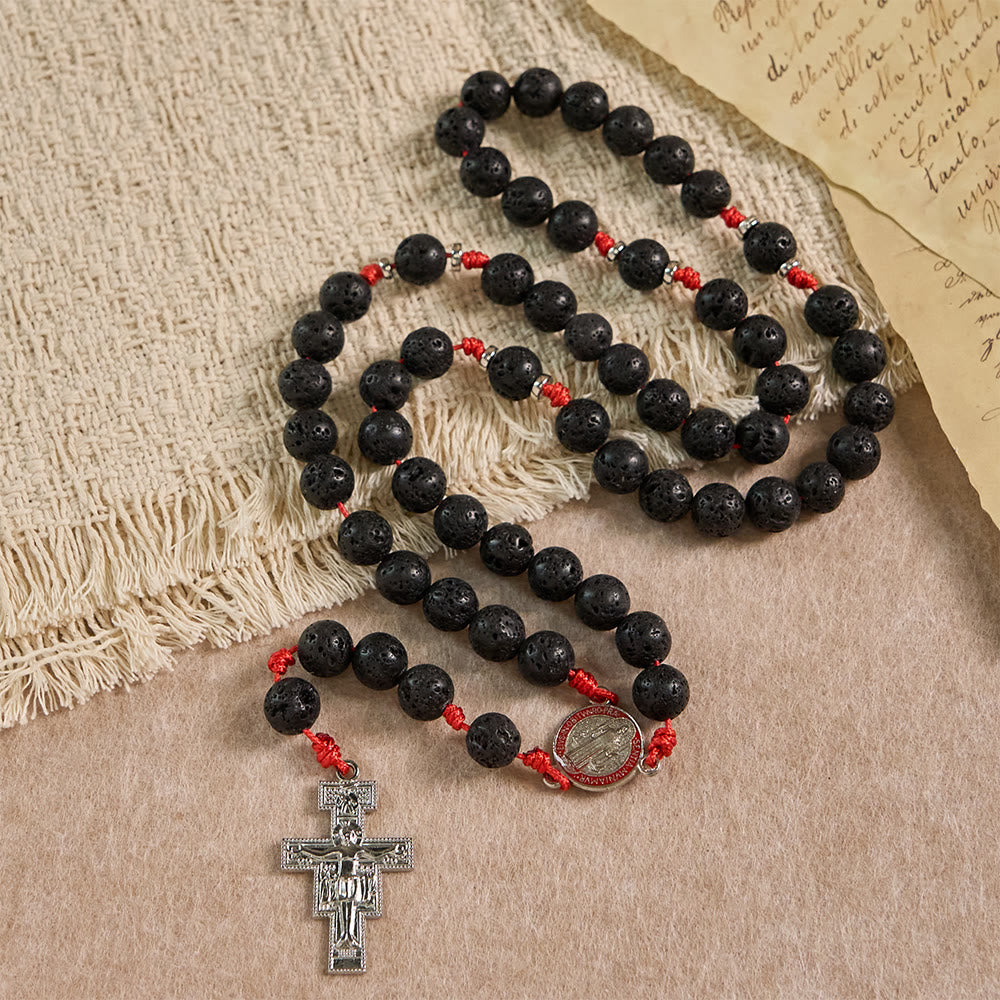 Christianartworkshop Byzantine Volcanic Stone Rosary: A Symbol of Steadfast Faith in Every Prayer - image 3
