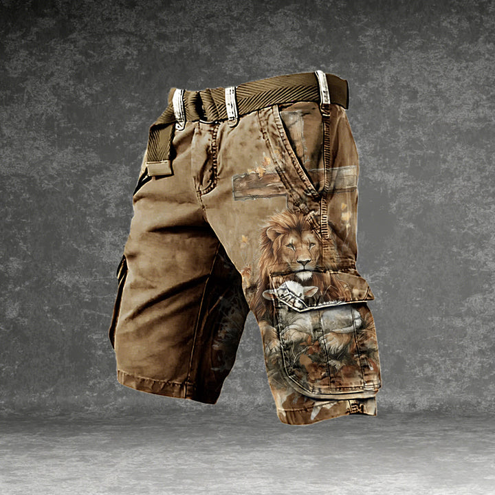 Christianartworkshop Lion of Judah & Lamb Cargo Shorts - 5XL - image 0