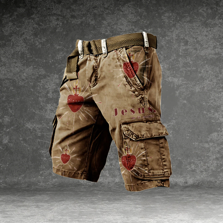 Christianartworkshop Sacred Heart of Jesus Cargo Shorts - 5XL - image 0