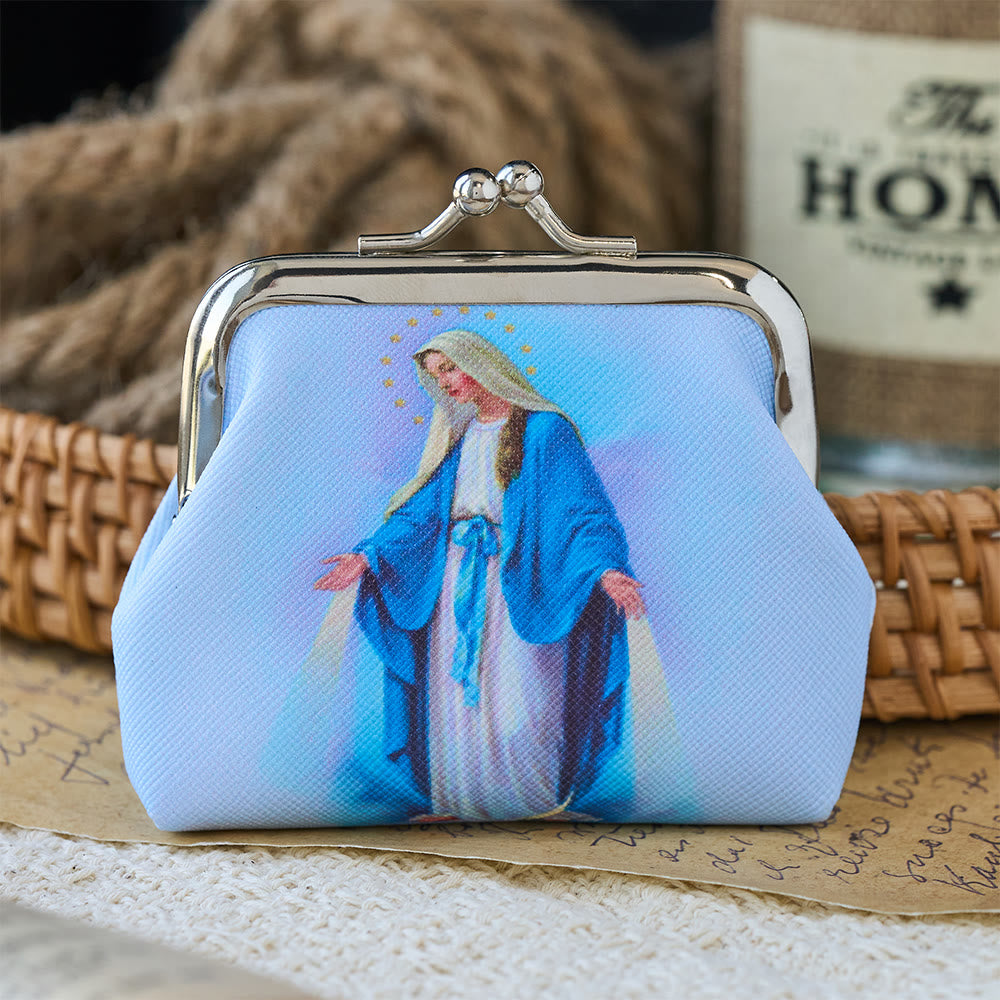 Christianartworkshop Our Lady of Grace Kiss-Lock Rosary Pouch: A Sacred Vessel for Faithful Treasures - image 4