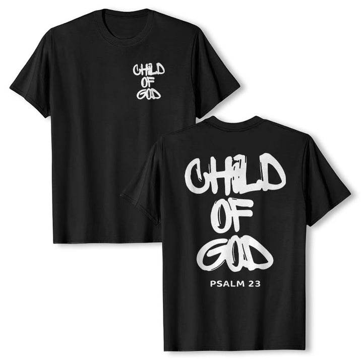 Christianartworkshop Child of God Cotton Adult T-shirt - Black - 2XL - image 9