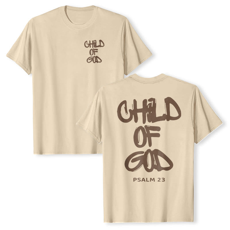 Christianartworkshop Child of God Cotton Adult T-shirt - Beige - 2XL - image 4