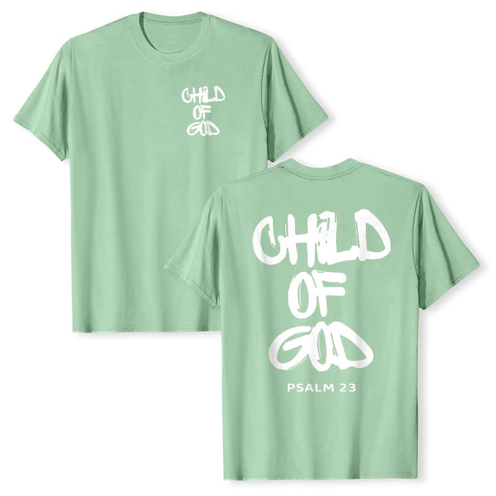 Christianartworkshop Child of God Cotton Adult T-shirt - Light Green - 2XL - image 24