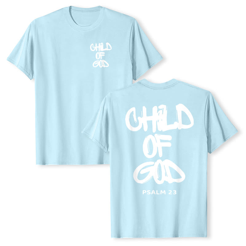 Christianartworkshop Child of God Cotton Adult T-shirt - Blue - 2XL - image 14