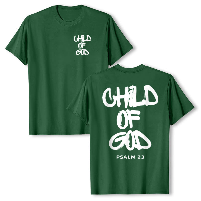 Christianartworkshop Child of God Cotton Adult T-shirt - Dark Green - 2XL - image 27