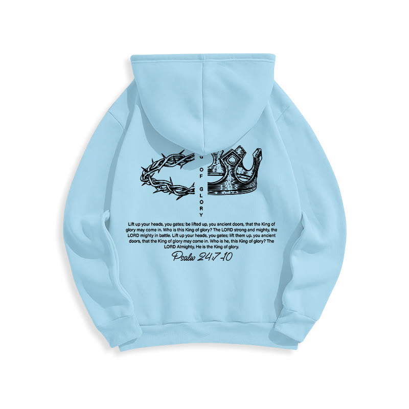 Christianartworkshop Quotation Style Jesus Is The King Fleece Lined Polyester Hoodie - image 21