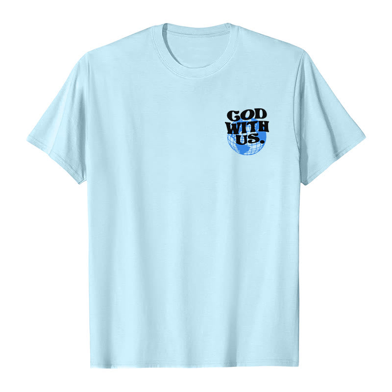 Christianartworkshop God With Us Cotton T-Shirt - image 17