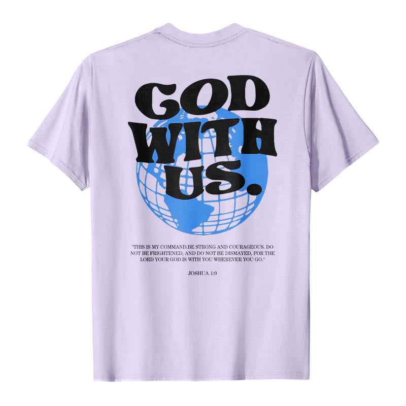 Christianartworkshop God With Us Cotton T-Shirt - image 25