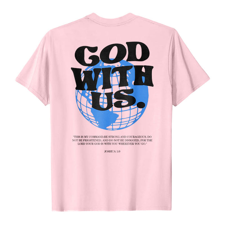 Christianartworkshop God With Us Cotton T-Shirt - image 13