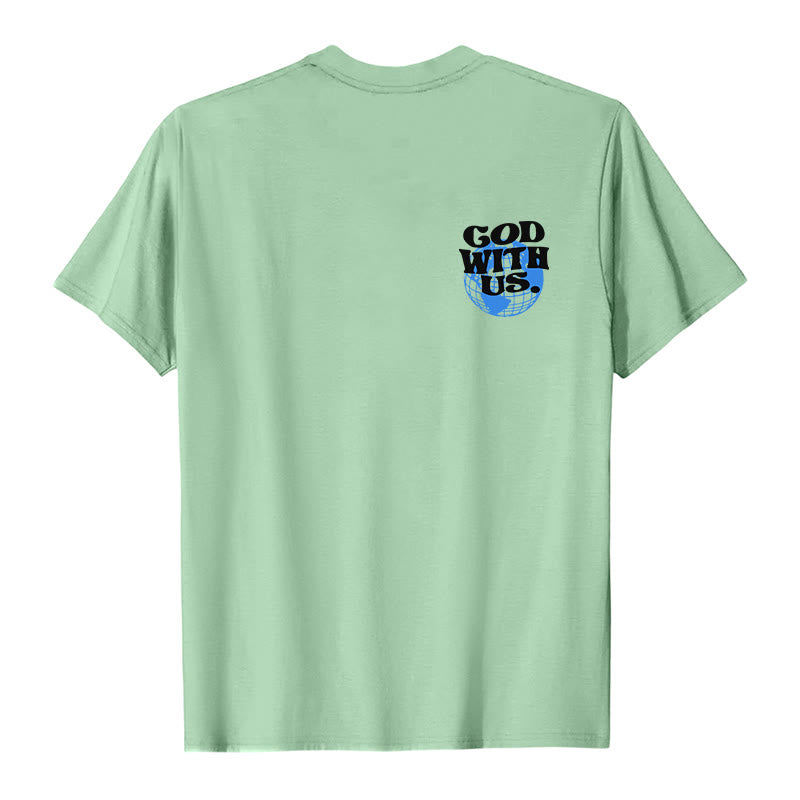 Christianartworkshop God With Us Cotton T-Shirt - image 20