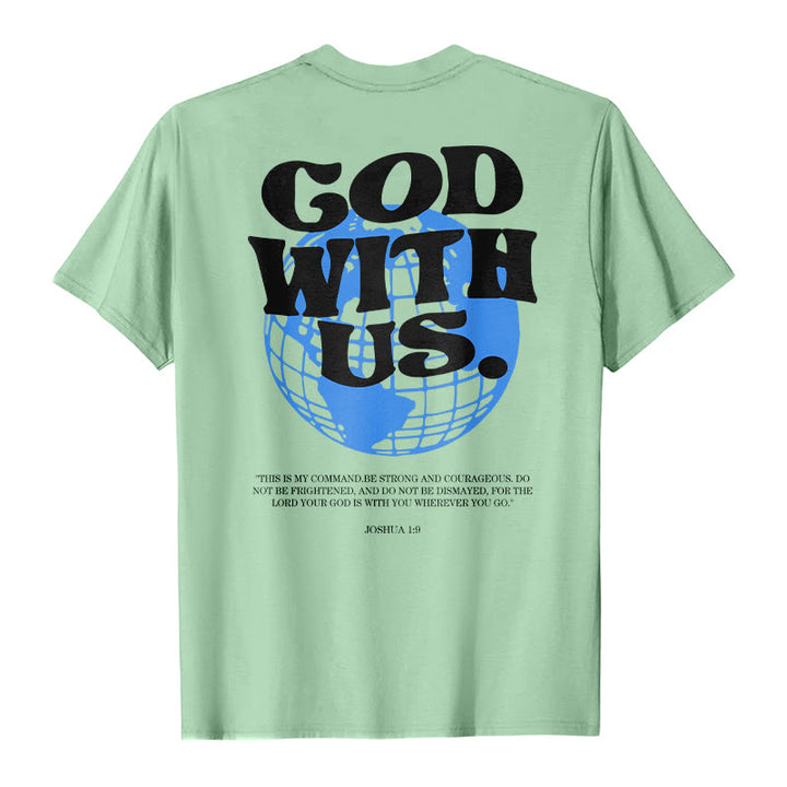 Christianartworkshop God With Us Cotton T-Shirt - image 19