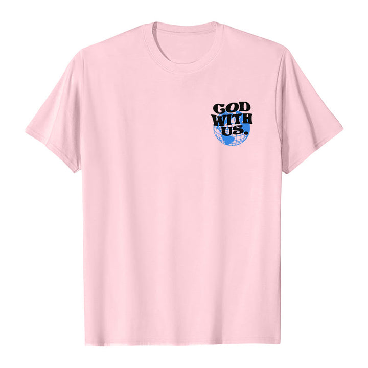 Christianartworkshop God With Us Cotton T-Shirt - image 14