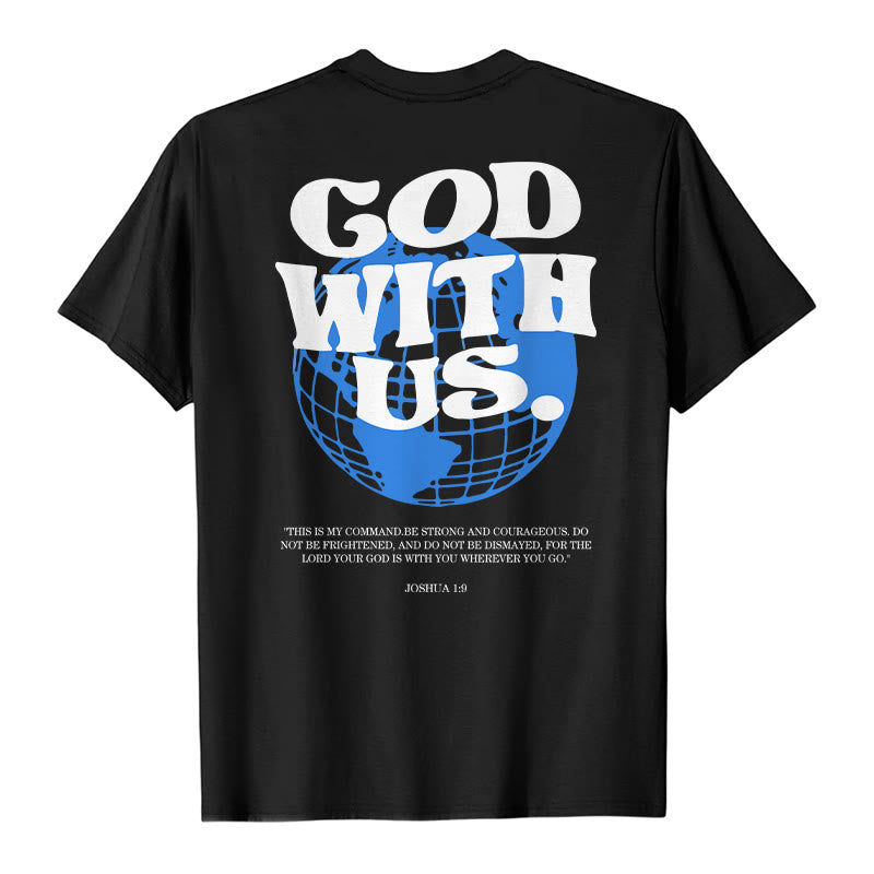 Christianartworkshop God With Us Cotton T-Shirt - image 4