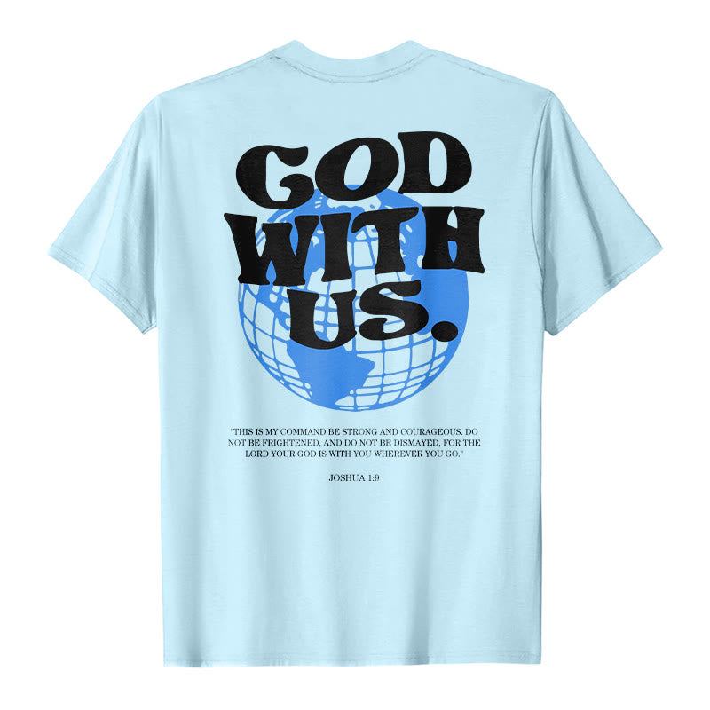 Christianartworkshop God With Us Cotton T-Shirt - image 16